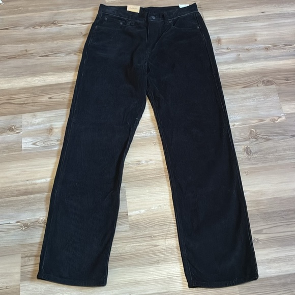 Levi’s Low Pro Straight leg Relaxed Corduroy Pants Black Womens 29 NEW - Picture 3 of 13